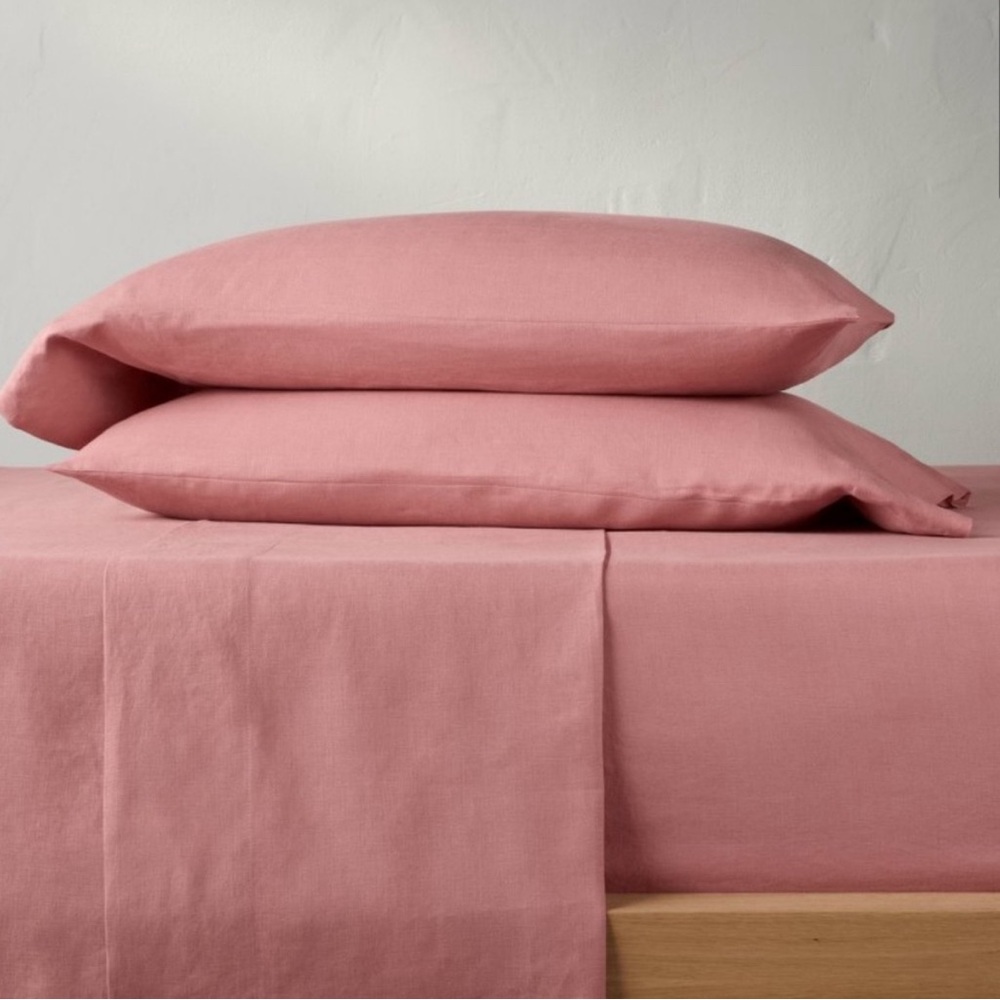 Muted pink casaluna target king linen sheets